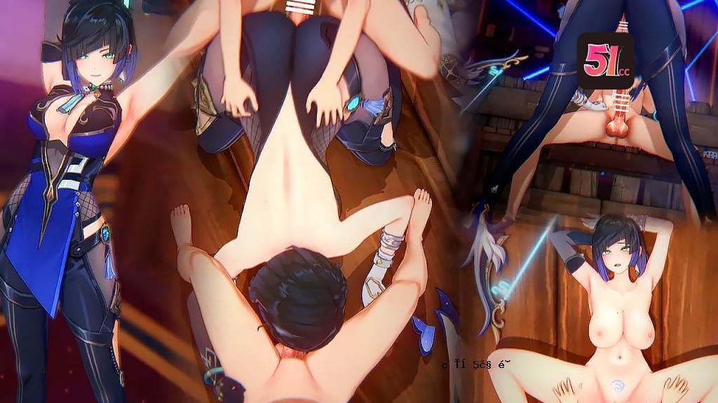 3D Genshin冲击 - 夜间和色情花中文字幕