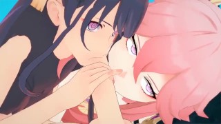 HD60FPS八重和EI雷电将军旅行者私人温泉中雄一3人组Sereniteapot