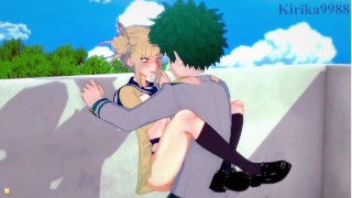 HimikoToga 和 IzukuMidoriya 在塔背面做Love - 我的英雄学校已经筋疲力尽